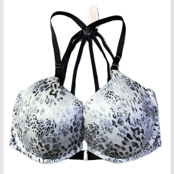 Victorias Secret Very Sexy Push Up Strappy Padded front close bra animal print - Picture 2 of 4